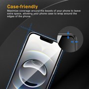 Apple iPhone 16e / iPhone 14 / iPhone 13 Screen Protector, 5-Pack Shatterproof Tempered Glass Film 6.1