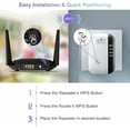 thumbnail image 3 of VENINGO WiFi Extender Signal Booster for Home Up to 5000 Sq. Ft and 50 Devices, 300Mbps Speed, Long Range Amplifier with Ethernet Port, 1-Tap Setup, 3 of 5