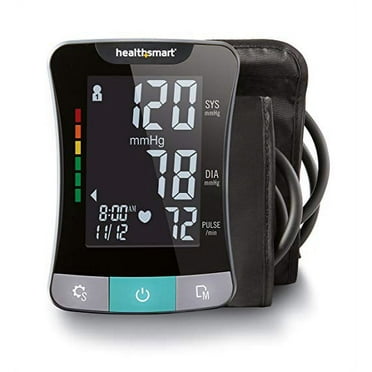 HealthSmart Digital Premium Blood Pressure Monitor with Automatic Upper Arm Cuff that Displays Blood Pressure, Pulse Rate and Irregular Heartbeat, Stores up to 120 Readings for 2 Users