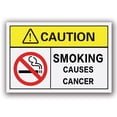 thumbnail image 1 of Señal de advertencia: «Fumar causa cáncer» (PVC, 13 x 8,6 cm), 1 of 1