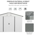 thumbnail image 4 of Outsunny 11' x 9' Metal Storage Shed Garden Tool House with Double Sliding Doors, 4 Air Vents for Backyard, Patio, Silver, 4 of 10