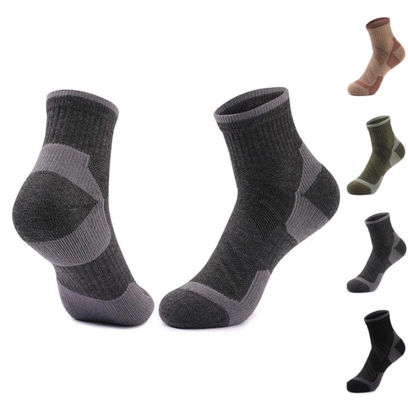 Bxsruta Men‘s Cycling Socks Moisture Wicking Breathable Athletic Performance Socks for Outdoor Sports Running Hiking