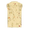 thumbnail image 4 of Shirts for Women Plus Size Sleeveless Round Neck Floral Printed Casual Tank Top Beige L, 4 of 5