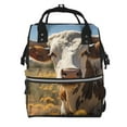 thumbnail image 1 of Fotbe Countryside Flower Cow Mochila Maternidad - Lona de Sarga Impermeable, Mochila de Pañales de Gran Capacidad con Múltiples Bolsillos y Correas Ajustables, 1 of 6