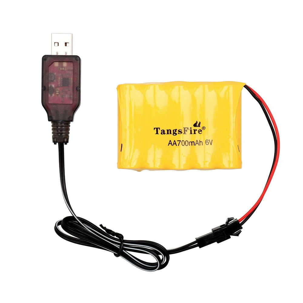 6V Battery 700mAh AA Rechargeable NiCd SM 2P Plug Spare Batteries