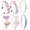Style 1, variant on 6 Pack Girls Headbands Glitter Kids Headbands Bow/Heart/Star Headbands Sweet Hairband For Toddler/Girls/Teens
