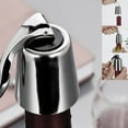 thumbnail image 1 of Bouchon de Bouteille de Vin Scellant de Bouteille en Acier Inoxydable; Bouchon de Bouteille de Vin; Silicone Réutilisable Étanche Bouteille de Boisson Scellant Vin Frais Épargnant, 1 of 8