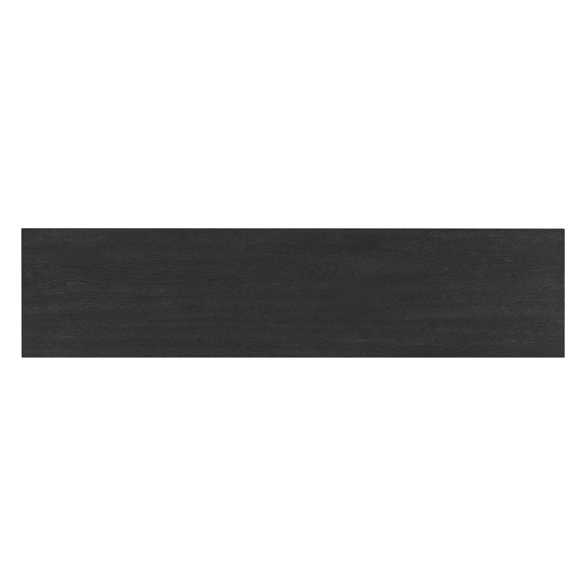 EUROCO 59.8" Console Table with V-Base Design,Wooden Entryway Sofa Table, Unique Long Accent Hallway Table for Living Room,Black
