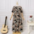thumbnail image 3 of ZANZEA Womens Dresses Short Sleeved Vintage Floral Printed Maxi Dress, 3 of 4