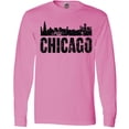 thumbnail image 3 of Inktastic Chicago Skyline Grunge Long Sleeve T-Shirt, 3 of 5