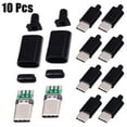 thumbnail image 2 of 10pcs USB3.1Type C Male Plug PCB board welding line with black or white shell, 2 of 9