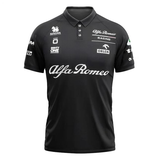 Nouveau Costume de Course F1 Red Bull Manches Courtes Polo Équipe Hommes-Week