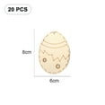 thumbnail image 2 of 20pcs Unfinished Easter Wooden Shapes Cutouts Ornaments Easter Easter Tree Ornaments, 2 of 6