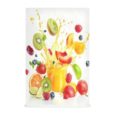 

Multi-Purpose Kitchen Towels 28x18 Inch Dishcloths with Hanging Loop Decorative and Practical Towels for Kitchen Dining Fruit Juice Splash