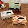 thumbnail image 4 of Visland Napkin Box&nbsp;Dust-proof&nbsp;Refillable&nbsp;Wide Mouth&nbsp;European Style Hotel Tissue Container&nbsp;Office Supplies&nbsp;, 4 of 8
