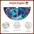 thumbnail image 3 of Sikiie Underwater Turtle Dolphin Octopus Nativity Christmas Tree Skirt, Jesus Christian Winter Holiday Tree Mat Decoration(30-48IN)48", 3 of 6
