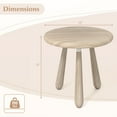 thumbnail image 3 of Gymax 18'' Round End Table Outdoor Mahogany Wood Side Table w/ Thickened Board, 3 of 10