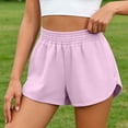 thumbnail image 6 of ibuvkizy Womens Running Shorts Summer Elastic Waist Plus Size Athletic Shorts with Pockets for Walking Gym Hiking, 6 of 8