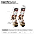 thumbnail image 2 of Balery Rose Floral Skull Calcetas Largas con Estampado para Hombre y Mujer – Suaves y Transpirables, Talla Única (US 5-11), 2 of 6
