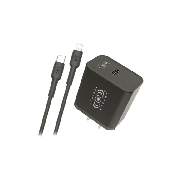 Cargador Compatible Con iPhone Cable Tipo C Carga Rápida 20w Color Negro