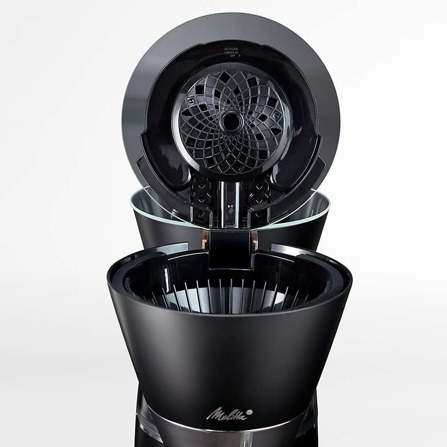 Vision 12- Cup Luxe Drip Coffee Maker with Revolving Dashboard Matte Black