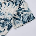 thumbnail image 4 of Men's 100%Silk Hawaiian Shirt Painting Bamboo Leaves Print Camp collar Short Sleeve Aloha Shirt - Silk Ink Painting Bamboo Leaves - Silk, 4 of 8