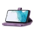 thumbnail image 7 of Allytech Zipper Wallet Case for Samsung Galaxy S23 FE with Wrist Strap & Shoulder Strap, Premium PU Leather Card Slots Kickstand Magnetic Clasp Shockproof Protective Cover Case - Purple, 7 of 7