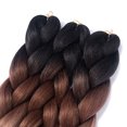 thumbnail image 3 of LELINTA Beasuty Braiding Hair Extensions Synthetic Fiber for Twist Jumbo Ombre Braiding Hair 24inch 3-5pcs/lot Black-Brown, 3 of 6