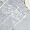 thumbnail image 4 of Tektrum 60 X 84 inch 60"X84" Rectangular Damask Jacquard Tablecloth Table Cover - Waterproof/Spill Proof/Stain Resistant/Wrinkle Free/Heavy Duty - Great for Banquet, Parties, Dinner, Wedding (White), 4 of 5