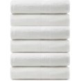 thumbnail image 1 of Terry Cotton Hand Towels, White, Set of 6, 1 of 6