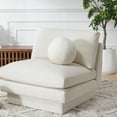 thumbnail image 6 of 9 inch Boucle Ball Throw Pillow Nordic Round Toss Pillow Detachable Sphere Shaped Decorative Pillow for Couch, Sofa, Bedroom (Cream, 9 inch), 6 of 7