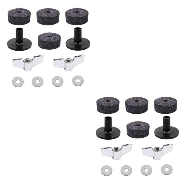 QualitChoice 12 Pcs/ensemble Kit de Tambour en Feutre Métal Cymbale Modifiée Détachable Remplacement Antidérapant Coussin Robuste Écrous de Lavage comme sur l'Image 2Ensemble