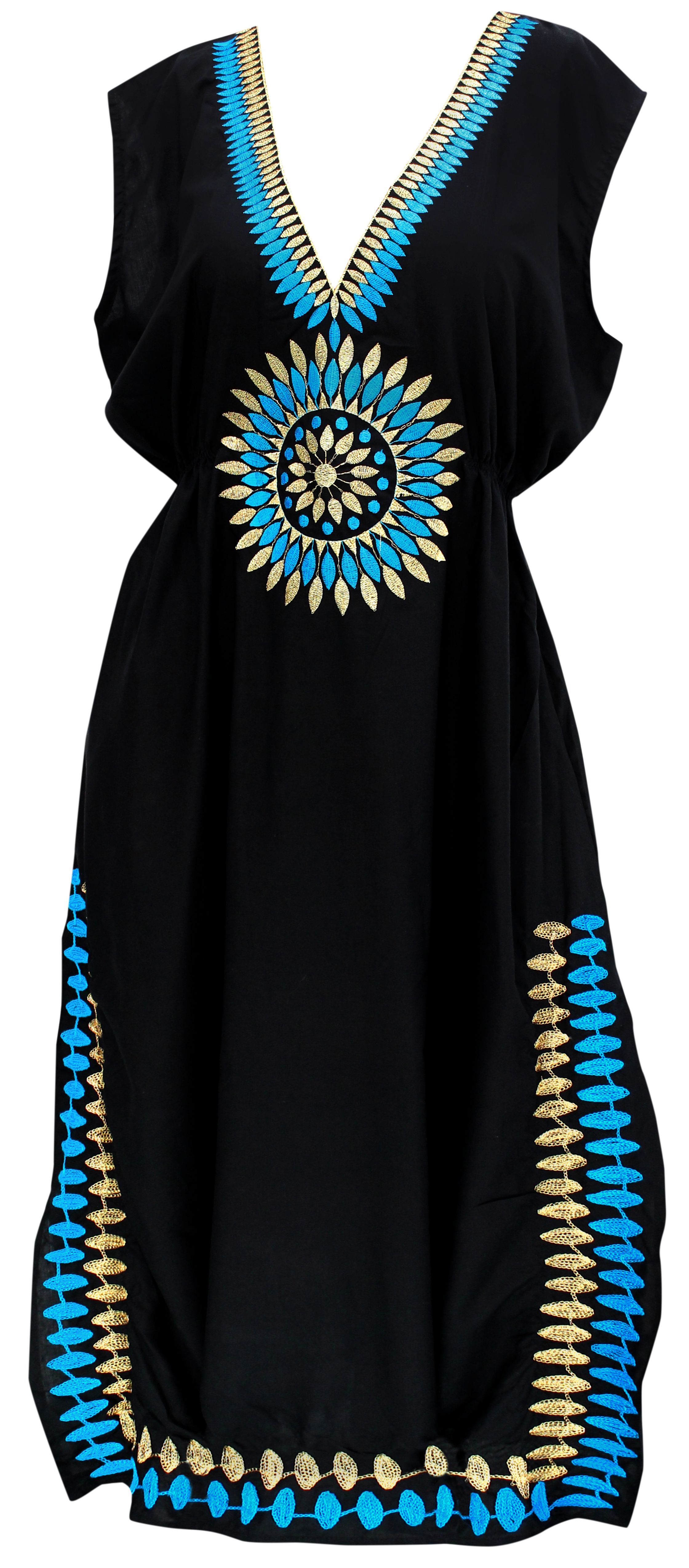 HAPPY BAY Women's Maxi Bathing Suit Coverup Swim Dress LXL BlueAC242