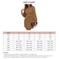 thumbnail image 6 of Long Sleeved Dress for Woman Crew Neck Pure Color Breathable Waffle Pattern Women Belted Dress Wrap Dress for Daily Life Brown XL, 6 of 6