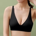 thumbnail image 4 of Kukoosong Sports Bras for Women Fashion Women's' Seamless Soft Support Underwear with Deep V Gathering No Steel Ring Thin Beautiful Back Adjustable Bra Full Cup, Sizes S, 4 of 7