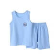 thumbnail image 2 of ATOGUTA Boys Outfit Summer Kids Sleeveless Tank Tops and Shorts Set Athletic Tracksuit Size 5T-15, Blue, 2 of 5
