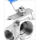 thumbnail image 5 of Válvula esférica QWORK 3/4 NPT hembra de acero inoxidable, paquete de 4 unidades, 5 of 8