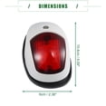 thumbnail image 4 of Unique Bargains Universal Interior Boat Navigation Lights, LED Boat Lights Bow and Stern for Pontoon Boat Bass Boat, ABS Metal, Red Green White Shell, 1 Set, 4 of 7