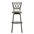 thumbnail image 5 of Weston Home Aidan Scroll Back Adjustable Swivel Bar Stools, Sheen Black (Set of 3), 5 of 8