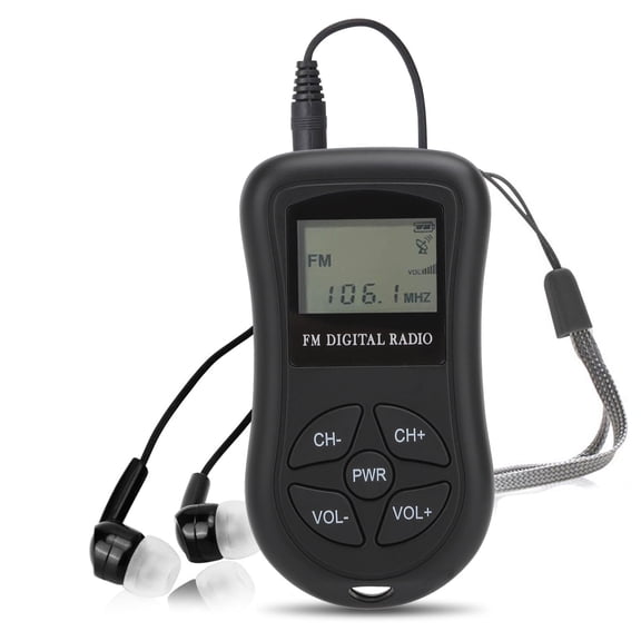 Portable FM Personal Radio with Headphones,Pocket Radio Great Reception,Long Battery Life,Mini Pocket Walkman Radio 2*AAA Battery Operated Travel Small Pocket Radio for Walking,Camping