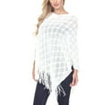 thumbnail image 1 of White Mark Poncho en Tricot à Franges pour Femme, Taille Unique, 1 of 5