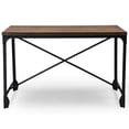 thumbnail image 2 of Baxton Studio Bureau Grison en Chêne Rustique et Bronze Antique, 2 of 5