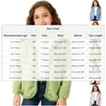 thumbnail image 3 of Cethrio Girls Fleece Jackets, Zip up Lightweight Long Sleeve Warm Fall Winter Outerwear Green Size 14, 3 of 8