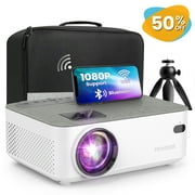 FANGOR Mini WiFi Projector, 1080p Support HD Outdoor Movie Projector , Home Theater LED Bluetooth Projector Compatible with TV Stick, USB, Laptop. iOS& Android (Free Projector Tripod Included) - Best Reviews Guide