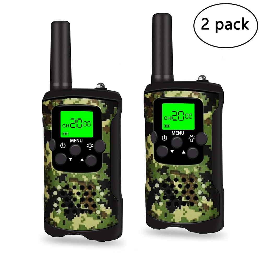 3 Channels Walkie Talkies for Kids, 2 Mile Range Built In Flash Light