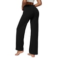 thumbnail image 2 of JOANKDMI Athletic Pants for Women Stretchy Tummy Control Butt Lifting High Waisted Elastic Waist Straight Leg Bottoms Sports Gym Active Yoga Trousers with Pockets, 2 of 5