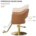 thumbnail image 3 of UBesGoo Barber Chair, Heavy Duty Salon Stool, Hydraulic Pump 360° Swivel, Brown Gold, 3 of 8