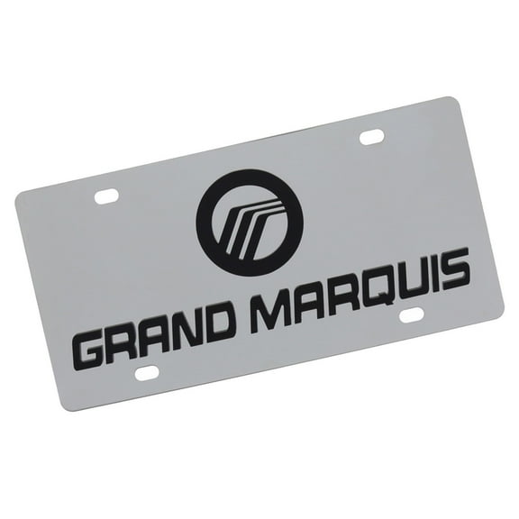 Mercury Grand Marquis Dual Logo License Plate (Chrome)