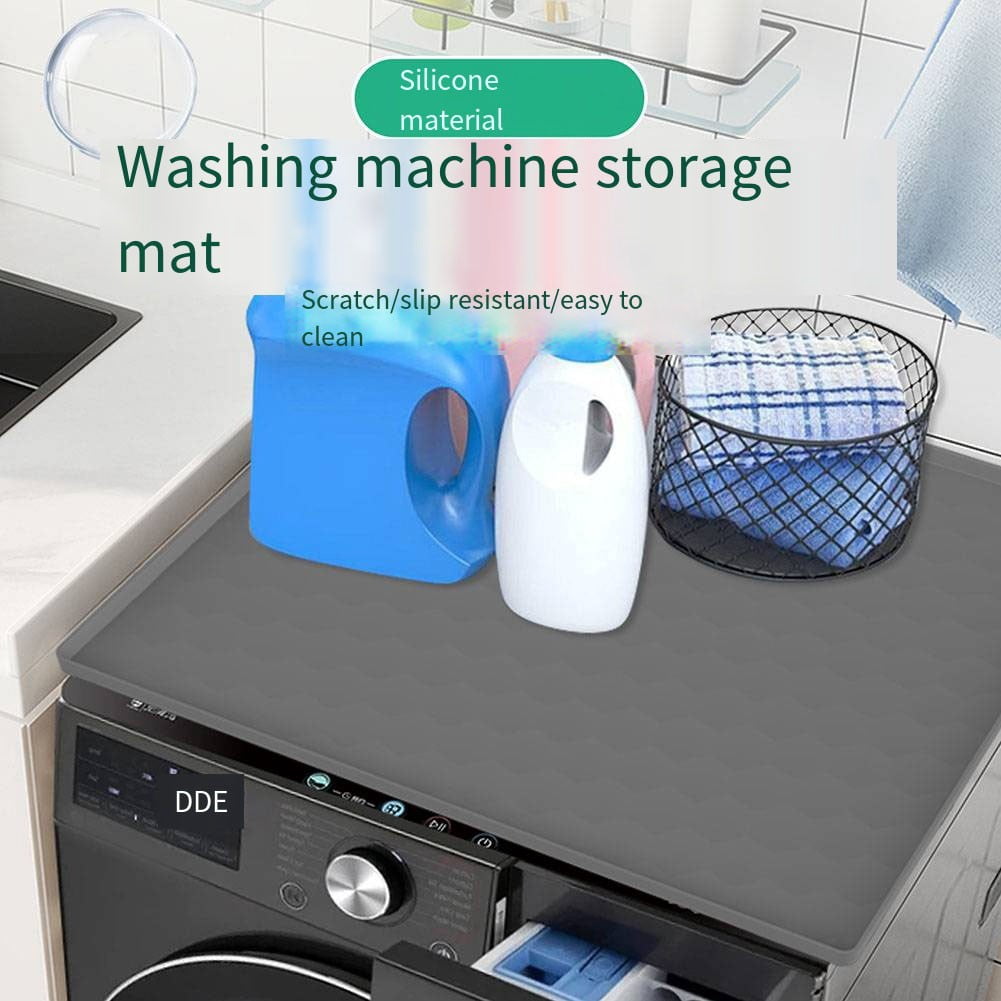 Fridge Silicone Mat with Raised Edge,Under Refrigerator Mat,Protect Carpet
