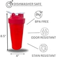 thumbnail image 5 of Magiko Motivational Protein Shaker, 2-Pack 28oz Nutrition Water Bottle, Red/Blue, 5 of 6